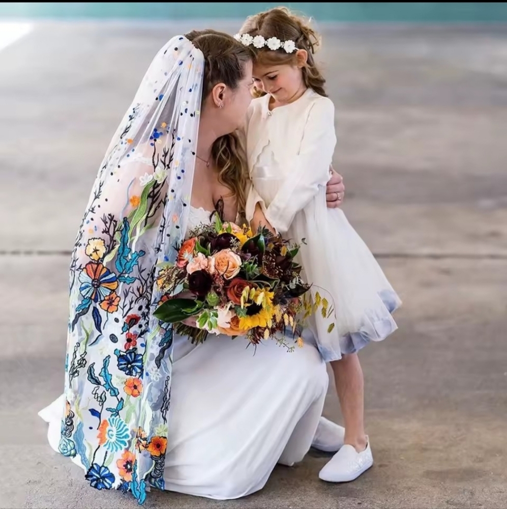 Floral Embroidered Veil Intermission Length